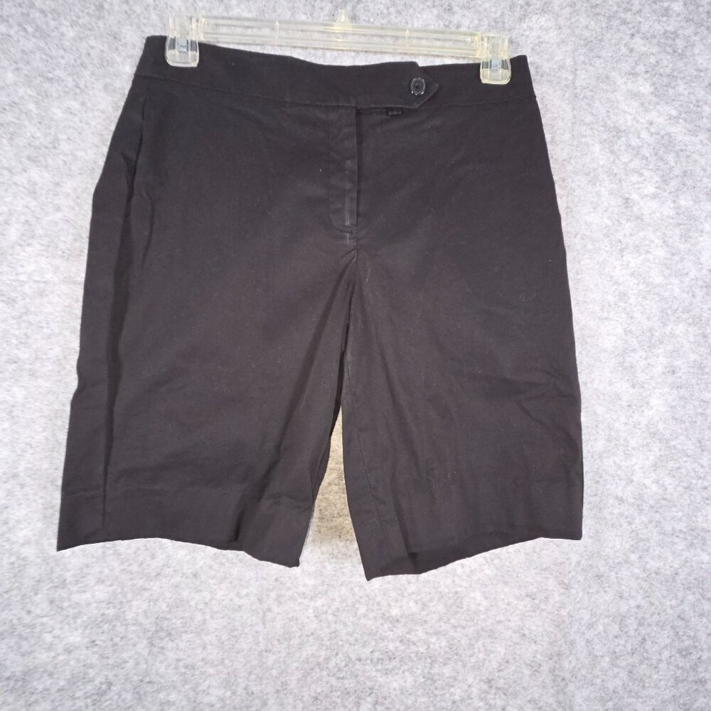 Jones New York Signature Women's Stretch Casual Bermudia Short Black Size 8